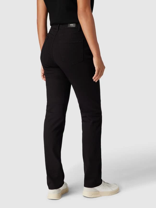 Brax Jeans Mit Label-Patch Aus Leder Modell 'Carola' - Schwarz 7 Brax Jeans Mit Label-Patch Aus Leder Modell 'Carola' - Schwarz – Bild 5