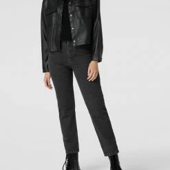 Jake*s Casual High Waist Jeans Mit Stretch-Anteil - Dunkelgrau