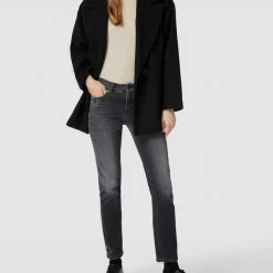 Cambio Jeans Mit Zierbesatz - Schwarz