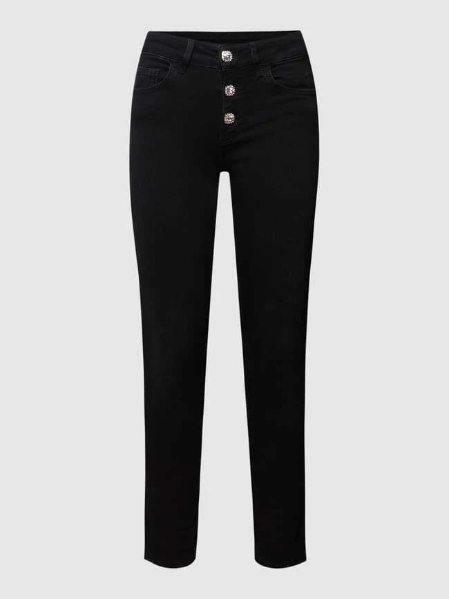 Liu Jo White Jeans Mit Label-Patch Modell 'Monroe' - Schwarz 4 Liu Jo White Jeans Mit Label-Patch Modell 'Monroe' - Schwarz – Bild 2