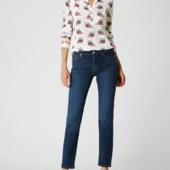 7 For All Mankind Slim Fit Jeans Mit Stretch-Anteil Modell 'Roxanne' - Dunkelblau