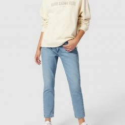 REVIEW Jeans Mit Label-Patch - Hellblau