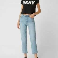 DKNY Jeans Straight Fit Jeans Mit Stretch-Anteil Modell 'Waverly' - Hellblau