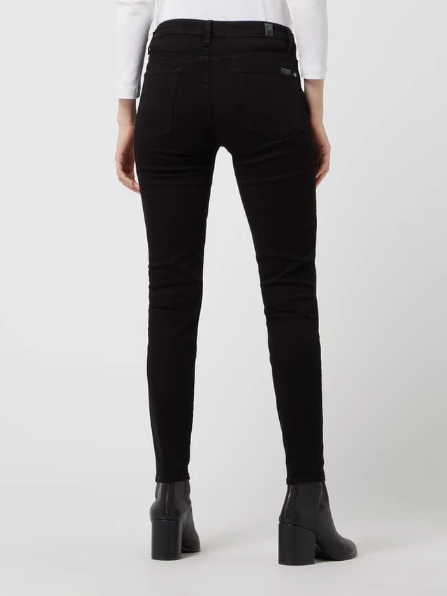 7 For All Mankind Cropped Skinny Fit High Waist Jeans Mit Stretch-Anteil - Schwarz 7 7 For All Mankind Cropped Skinny Fit High Waist Jeans Mit Stretch-Anteil - Schwarz – Bild 5