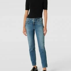 Cambio Jeans Mit Label-Patch Modell 'Pearlie' - Hellblau