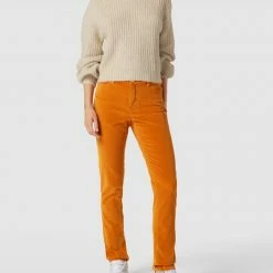 Brax Slim Fit Jeans In Samt-Optik Modell 'Mary' - Dunkelgelb