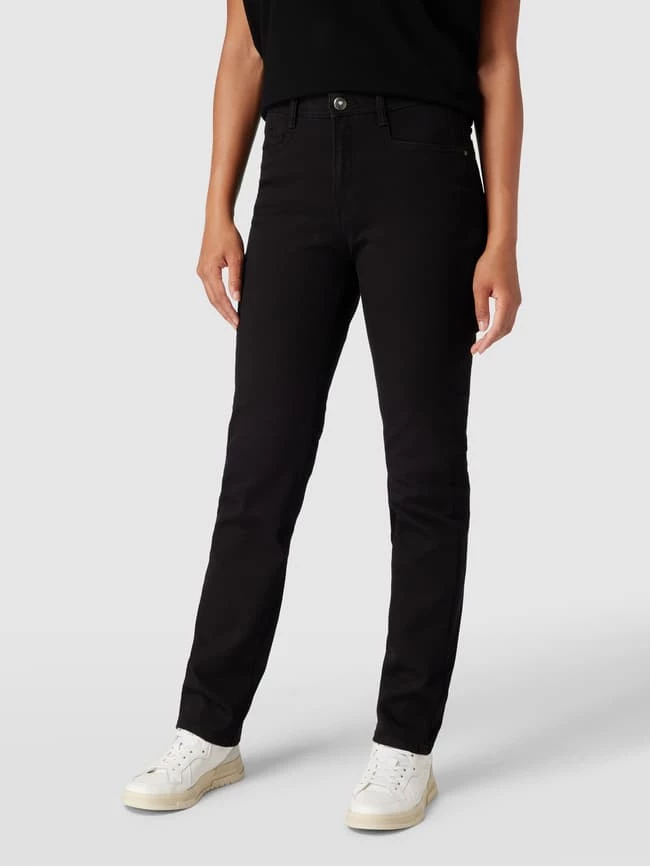 Brax Jeans Mit Label-Patch Aus Leder Modell 'Carola' - Schwarz 6 Brax Jeans Mit Label-Patch Aus Leder Modell 'Carola' - Schwarz – Bild 4