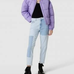 REVIEW Slim Fit Jeans Im Patchwork-Look - Bleu