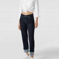 Cambio Straight Fit Jeans Mit Nietenbesatz Modell 'PARIS' - Dunkelblau