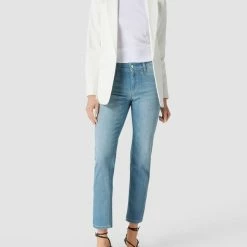 Cambio Jeans Mit Label-Patch Modell 'Pina' - Hellblau