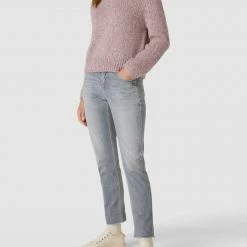 Cambio Jeans Mit Label-Patch Modell 'Kerry' - Hellgrau