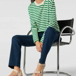 Brax Jeans Mit Label-Patch Aus Leder Modell 'Carola' - Blau