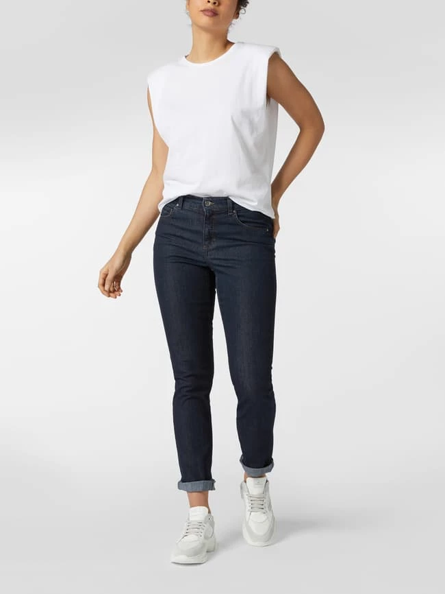 Angels Skinny Fit Jeans Mit Label-Patch - Marineblau 3 Angels Skinny Fit Jeans Mit Label-Patch - Marineblau